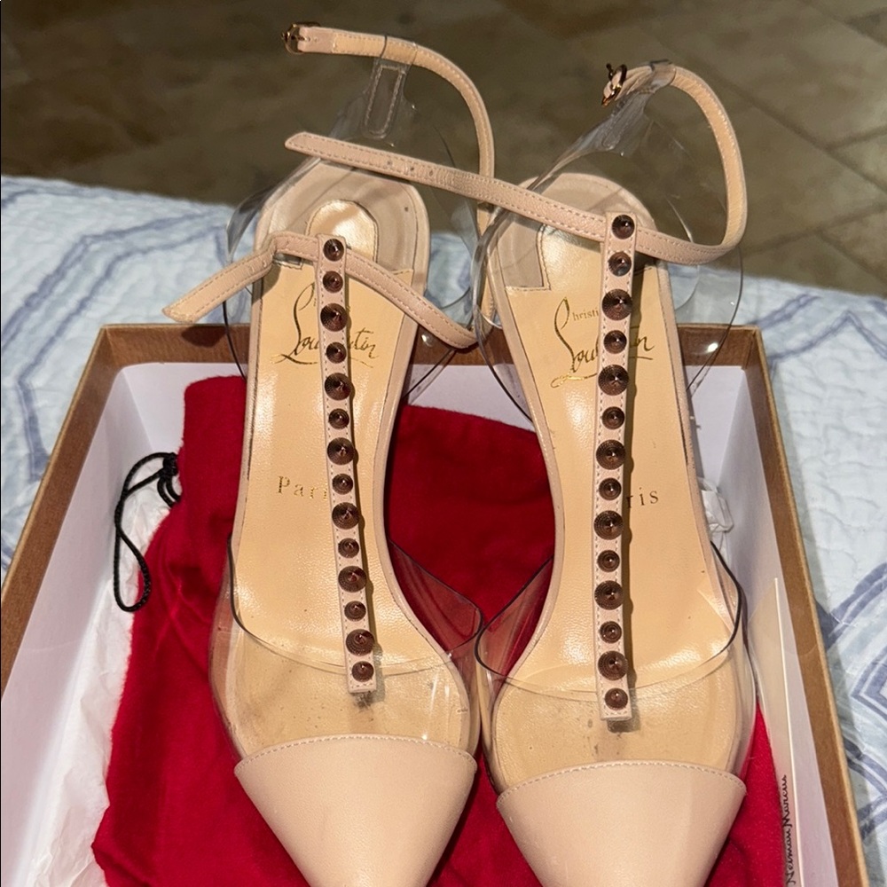 Christian Louboutin Beige Patent Heels